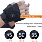Woulie Gants Chauffants Sans Doigts – 3 Niveaux de Température