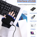 Woulie Gants Chauffants Sans Doigts – 3 Niveaux de Température