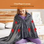 Couverture Chauffante Portable Woulie – Velours Corail