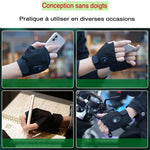 Woulie Gants Chauffants Sans Doigts – 3 Niveaux de Température